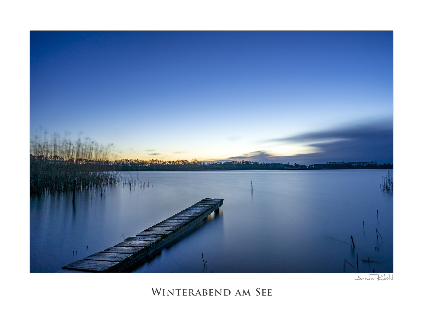 Winterabend am See
